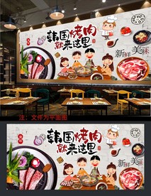 烤肉背景墙