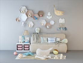 儿童房的装饰玩具