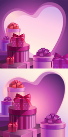 粉红色情人节淘宝主图海报