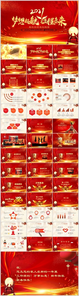2021公司年会颁奖元旦PPT