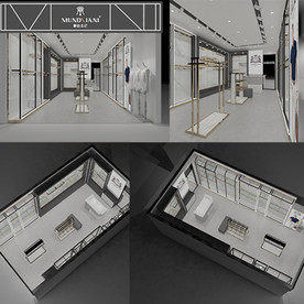 快时尚潮牌男装服装店3DMAX