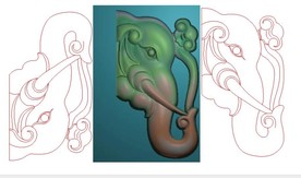 小象头沙发精雕图