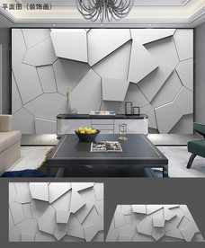 欧式3D立体科技抽象背景墙