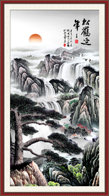 迎客松画画迎客松