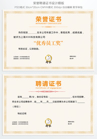 荣誉证书 聘请证书