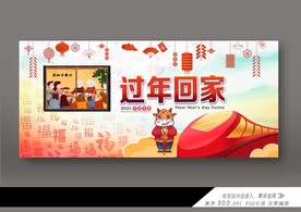 2021牛年春晚展板设计