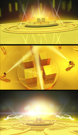 大气金黄色3D舞台视频背景