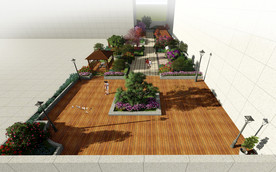 屋顶花园设计案例效果图