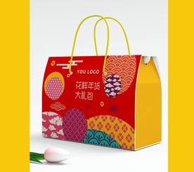 干果杂粮水果年货大礼包 含刀版