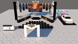 奔驰英雄联盟比赛活动SU模型