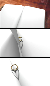 创意翻页戒指爱心视频素材