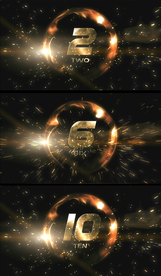 金属铜字10秒倒计时