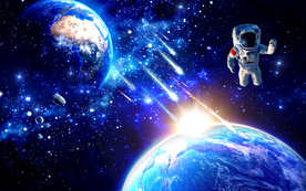 蓝色唯美浩瀚宇宙星空吊顶