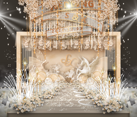 香槟色婚礼仪式区