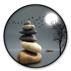 圆形画 一帆风顺