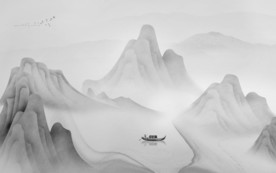 水墨唯美高档山水 TIF分层