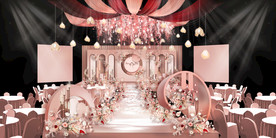 粉色浪漫吊顶婚礼
