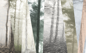 北欧壁画北欧背景墙森林壁画背景