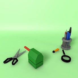 文具模型 学生用具 C4D模型