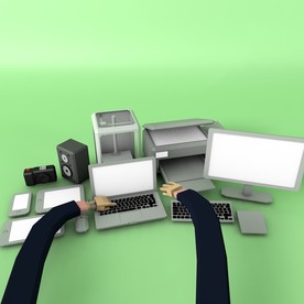 工作桌面 创意桌面 3d扁平化