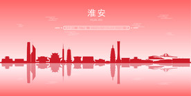 淮安地标建筑剪影