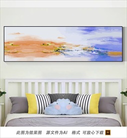 抽象色彩卧室装饰画