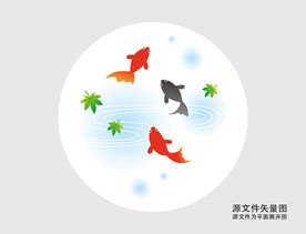 卡通金鱼插画图标