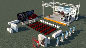 汽车上市发布会现场su模型