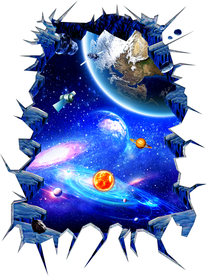 3d宇宙星空地板地贴地画