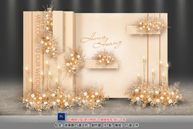 香槟色婚礼迎宾区