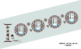 中式 楼梯文化墙