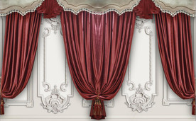 北欧风3D石膏窗帘电视背景墙