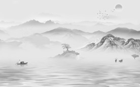 中国风高档意境山水 TIF分层