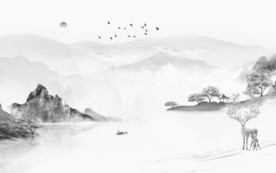 水墨高档意境山水 TIF分层