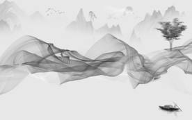线条 新款意境山水 TIF分层