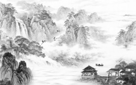 国画 高清意境山水 TIF分层