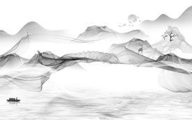 中国风高清意境山水 TIF分层