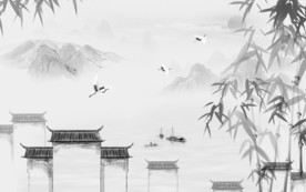 徽派 高清意境山水 TIF分层