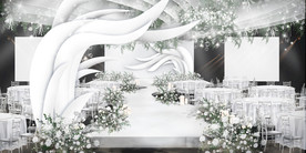 白绿色韩式简约婚礼