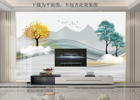 新中式电视背景墙