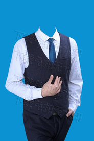 马甲男形象照证件照型男照工作照