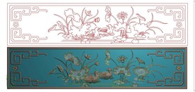 荷花鸳鸯精雕图