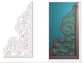 三角洋花精雕图