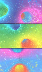 多彩粒子三维空间视频素材