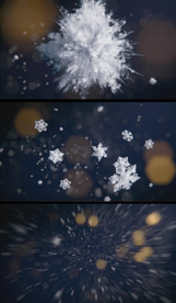 雪花凝结节日快乐视频素材