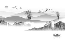 新款灰色别墅山水 TIF分层