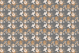 手绘花朵鱼儿壁纸