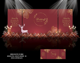 酒红色婚礼 红色婚礼