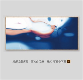 抽象色彩长方形装饰画