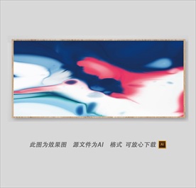 抽象色彩长方形装饰画